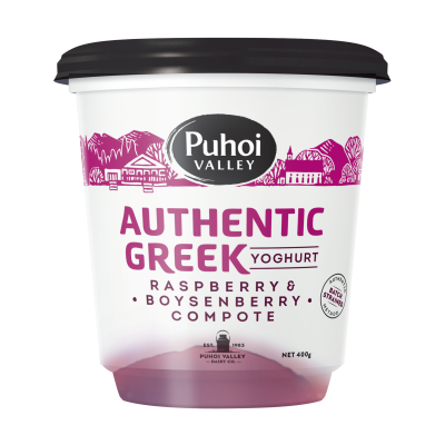Puhoi Valley Greek Yoghurt Raspberry & Boysenberry Compote